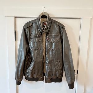Levi's Sherpa Faux Leather Aviator Bomber